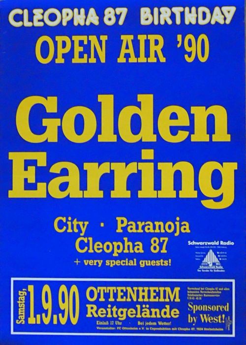 Golden Earring show poster September 01 1990 Ottenheim (Germany) - Open Air'90 festival (Collection Edwin Knip)